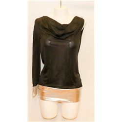 PEECABOO 2PC WOMENS BLACK & SILVER SINGLE SLEEVE