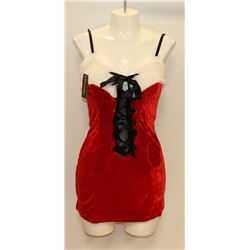 PEECABOO 2PC WOMENS ADULT THEMED RED SANTA COSTUME