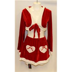 PEECABOO 2PC WOMENS ADULT THEMED RED SANTA COSTUME