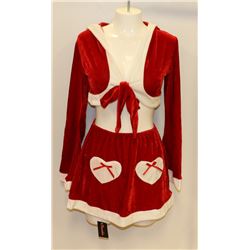 PEECABOO 2PC WOMENS ADULT THEMED RED SANTA COSTUME