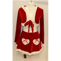 PEECABOO 2PC WOMENS ADULT THEMED RED SANTA COSTUME