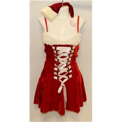 PEECABOO 2PC WOMENS ADULT THEMED RED SANTA COSTUME