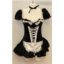 PEECABOO 2PC WOMENS ADULT COSTUME; BLACK & WHITE