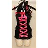 Image 1 : PEECABOO 5PC WOMENS ADULT COSTUME; BLACK & PINK