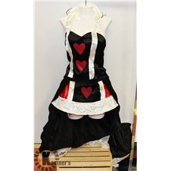 PEECABOO 2PC WOMENS COSTUME; BLACK & WHITE