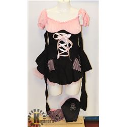 PEECABOO 3PC WOMENS ADULT COSTUME; BLACK & PINK