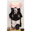 Image 1 : PEECABOO 3PC WOMENS ADULT COSTUME; BLACK & PINK