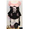 Image 1 : PEECABOO 3PC WOMENS ADULT COSTUME; BLACK & PINK