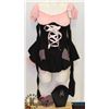 Image 1 : PEECABOO 3PC WOMENS ADULT COSTUME; BLACK & PINK