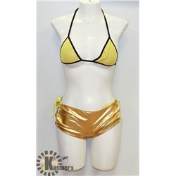 PEECABOO 2PC WOMENS GOLD/ SILVER ADULT BIKINI