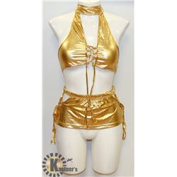 PEECABOO 3PC WOMENS GOLD ADULT BIKINI STYLE