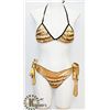 Image 1 : PEECABOO 2PC WOMENS GOLD & BLACK TIE UP