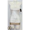 Image 1 : PEECABOO 2PC WOMENS WHITE VELVET STYLE & SILVER