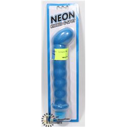 PIPEDREAM NEON RIBBED G-SPOT WOMENS VIBRATOR; BLUE