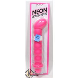 PIPEDREAM NEON RIBBED G-SPOT WOMENS VIBRATOR; PINK