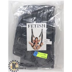 BLACK FETISH STRAPPED SEX SWING