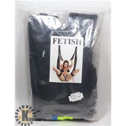 BLACK FETISH STRAPPED SEX SWING