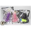 Image 1 : 3PK BUNDLE OF BUTT PLUGS; BLACK/ PINK & PURPLE