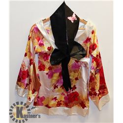 PEECABOO 2PC KIMONO STYLE ADULT TOP W/ BOW;