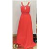 Image 1 : CORAL  EMPIRE WAIST A LINE DRESS WITH PLEATED/