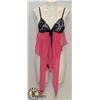 Image 1 : PEECABOO 2PC WOMENS HOT PINK & BLACK INTIMATE