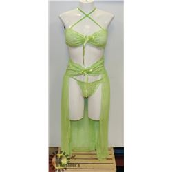 PEECABOO 3PC WOMENS LIME GREEN INTIMATE
