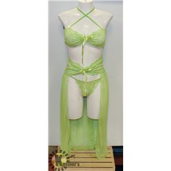 PEECABOO 3PC WOMENS LIME GREEN INTIMATE