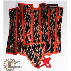 PEECABOO 2PC WOMENS BLACK & RED FLAME