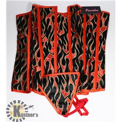 PEECABOO 2PC WOMENS BLACK & RED FLAME