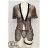 Image 1 : PEECABOO 3PC WOMENS SHEER CHEETAH PRINT