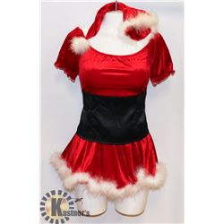 PEECABOO 3PC WOMENS RED SANTA THEMED COSTUME.