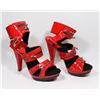 Image 1 : VIVID WOMENS KISS-100 CHERRY RED ZIPPER/ STRAPPED