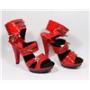 Image 1 : VIVID WOMENS KISS-100 CHERRY RED ZIPPER/ STRAPPED
