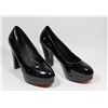 Image 1 : FASHION WOMENS BLACK SLIP ON ROUND TOE