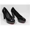 Image 1 : FASHION WOMENS BLACK SLIP ON ROUND TOE