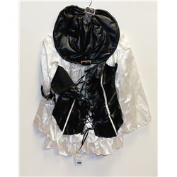 PEECABOO 3 PC WOMENS ADULT COSTUME; WHITE SATIN