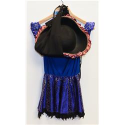 PEECABOO 4 PC WOMENS ADULT COSTUME;  ROYAL BLUE