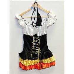 PEECABOO 2 PC WOMENS ADULT COSTUME;  WHITE/ BLACK/