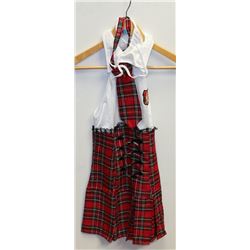 PEECABOO 3PC WOMENS ADULT COSTUME;  WHITE & RED