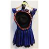 Image 1 : PEECABOO 4PC WOMENS ADULT COSTUME;  ROYAL BLUE