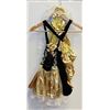 Image 1 : PEECABOO 3PC WOMENS ADULT COSTUME;  BLACK & GOLD
