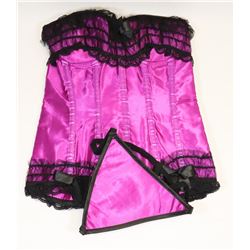 PEECABOO 2PC WOMENS PURPLE & BLACK LACE