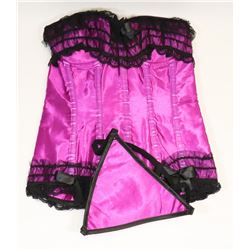 PEECABOO 3PC WOMENS PURPLE & BLACK LACE