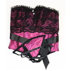 PEECABOO 2PC WOMENS PURPLE & BLACK LACE