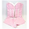 Image 1 : PEECABOO 2PC WOMENS BABY PINK & WHITE PLEATHER