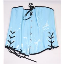 PEECABOO 2PC WOMENS BABY BLUE & BLACK PLEATHER