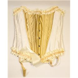 PEECABOO 2PC WOMENS GOLD & IVORY SATIN STYLE