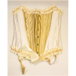 PEECABOO 2PC WOMENS GOLD & IVORY SATIN STYLE