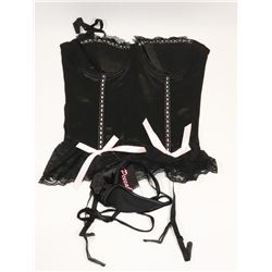 PEECABOO 2PC WOMENS GOLD & IVORY SATIN STYLE