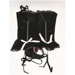 PEECABOO 2PC WOMENS BLACK & BABY PINK